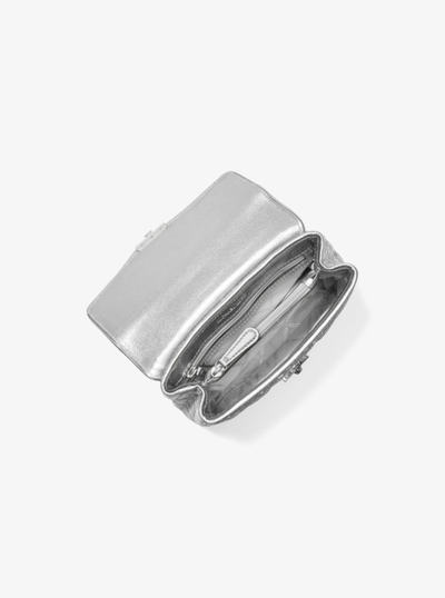 Сумка Michael Kors Shoulder серебряная женская