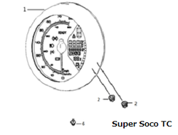 Спидометр в сборе для Super Soco TC