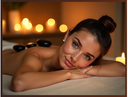 МАССАЖ ГОРЯЧИМИ КАМНЯМИ. СТОУН-ТЕРАПИЯ (75 мин.)