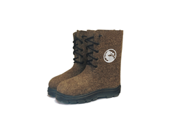 Ботинки валяные на ПУ подошве с  вышивкой