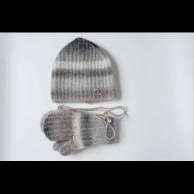 Шапка Vizio 1122 CYO серо -  бежевая Италия