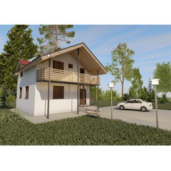 Двухэтажный дом с тремя спальнями 81м² (S54)