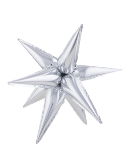 Звезда составная 12 лучиков Серебро (не летает)