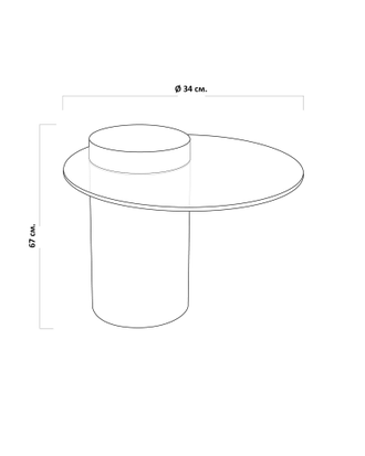 Золотой приставной столик "Мартин"