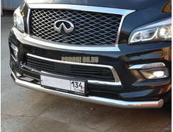 Защита переднего бампера d76  для Infiniti QX80