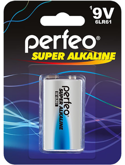 Батарейка крона щелочная Perfeo 6LR61/1BL Super Alkaline 1 шт