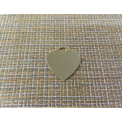 Подвеска кулон сердечко большое 36x38 мм золотистый