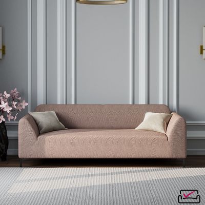 Чехол на 3х местный диван Жаккард Волна Капучино. Россия