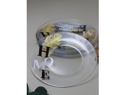 Тарелка 19,5см, золотистое перо