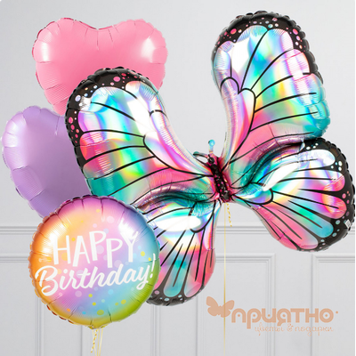 СЕТ ИЗ ВОЗДУШНЫХ ШАРИКОВ "БАБОЧКА"