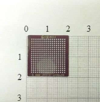 Трафарет BGA для реболлинга чипов универсальный, шаг 0.6мм., P=1.0, A=20x20