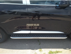 Пороги с накладным листом d53 для Haval F7 (2019-2022)