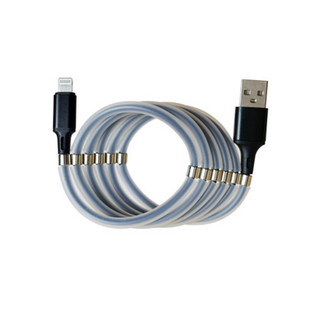 USB кабель Lightning 1м MR-36, силиконовый, крепление магнит