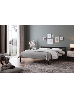 Мета 04.100.9005-01 (1400*2000мм) кровать разборная металлическая Черная