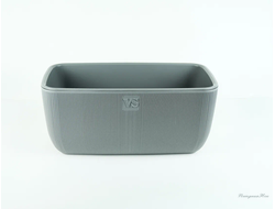 Ящик балконный с дренажной системой Фабио VipSet 9,5л серый