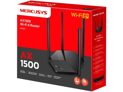 Wi-Fi роутер Mercusys MR60X Черный
