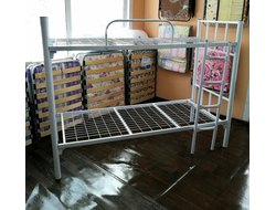 Кровать металлическая двухъярусная арт. 028