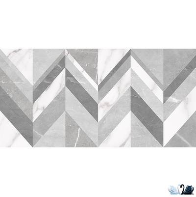 Плитка настенная Laparet Venus серый узор 08-00-06-2681 20х40 см глянцевый мозаичный узор под мрамор