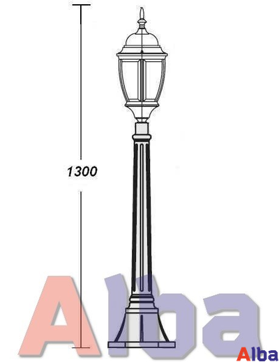 Садово парковый светильник Arsenal 207 h130 gold