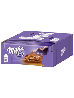 Шоколад Milka Triple Caramel 90гр