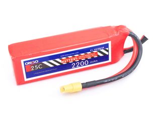 Аккумулятор Onbo Li-PO 11.1V 2200mAh, 25C, 3s1p, XT60