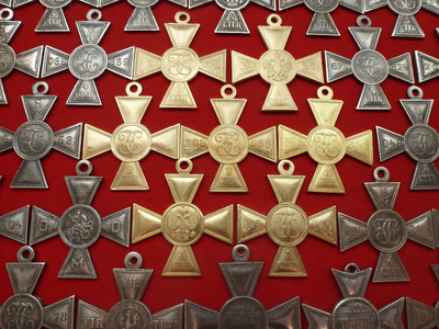 Коллекция Георгиевских крестов и редких царских медалей - 47 штук без повторов!