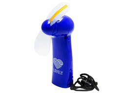 Мини-вентилятор Lovely с LED-подсветкой (Синий)