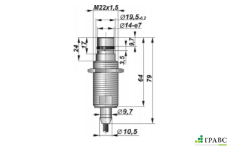 Индуктивный взрывозащищенный датчик SNI 20D-3-S резьба М22х1,5