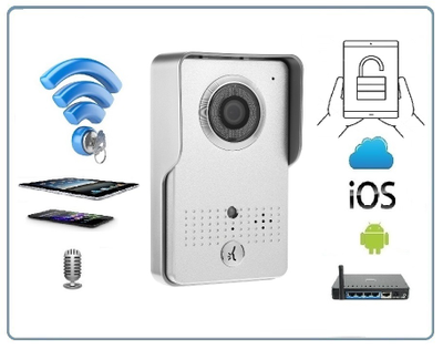 WiFi/LAN вызывная панель видеодомофона, интерком связь с активным подавлением шума, открытие замка через мобильное приложение, VGA. до - 20 град.С.