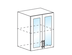 ШВС 600 Шкаф настенный 2-дверный со стеклом
