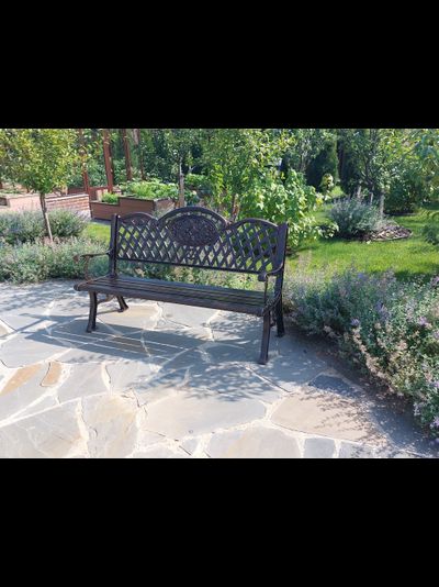 Скамья садовая из литого алюминия