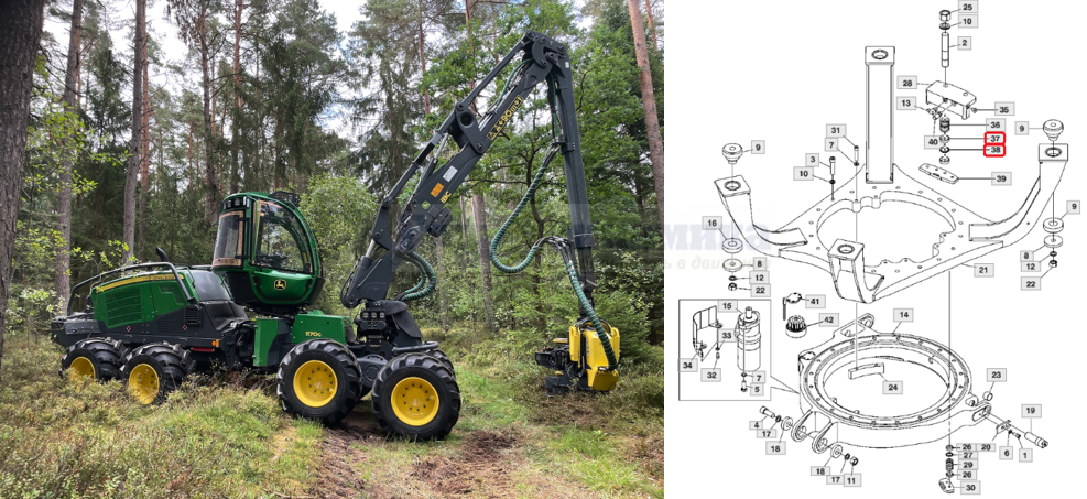 John Deere 1170G трактор для заготовки леса