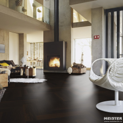 Паркетная доска PS 500 Meister Дуб гармония Закопченый 8052 в интерьере