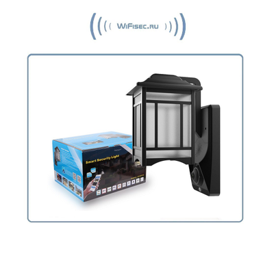 Уличная WiFi/LAN охранная видеокамера + фонарь с аудио каналом (дуплекс), с DVR. Full HD (Homsca Light)