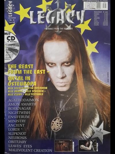 Legacy Magazine Issue 31 Nightwish, Agathodaimon Cover, Немецкие журналы в Москве, Intpressshop