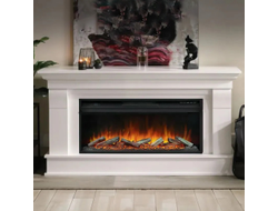 Линейный электрокамин Monaco WT с очагом Vision 42 LOG LED