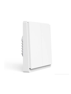 Умный Выключатель Aqara E1 (CN) без нулевой линии 2 клавиши QBKG39LM