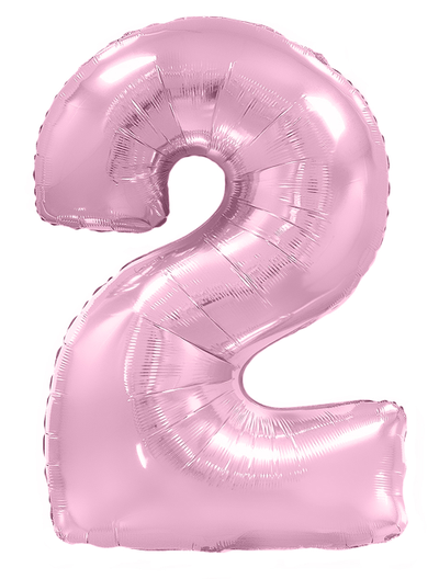 Фольгированная цифра - Розовая матовая