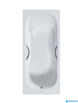 Чугунная ванна Aquatek Гамма 150х75 см с ручками без антискользящего покрытия