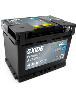 АККУМУЛЯТОР АВТОМОБИЛЬНЫЙ EXIDE PREMIUM EA640 R+ 64Ah 640А (En)