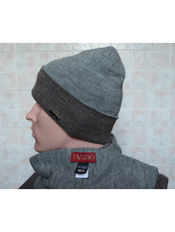 двухсторонний шарф и шапка мужская италия Vizio зима 2016 - 2017