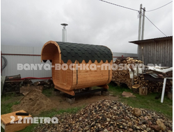 Квадро баня-бочка 2.2 метра.