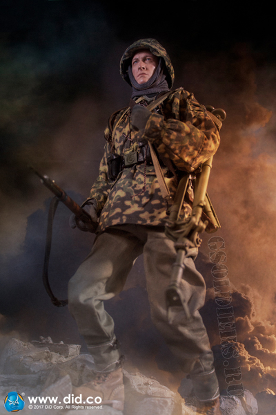 Немецкий солдат - Коллекционная фигурка 1/6 - 3rd SS-Panzer-Division MG34 Gunner Ver. C "Curtis" (D80127) - DID