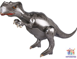 Шар 3D (38&#039;&#039;/97 см) Фигура, Динозавр Тираннозавр, Серый , Ходячая фигура ( шар + надувка )  С