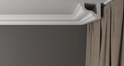 Потолочный плинтус DECOR-DIZAYN DD30, из дюрополимера, под покраску, ударопрочный, 2 метра