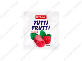 Съедобная гель-смазка Tutti-Frutti Малина 4г