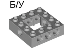 ! Б/У - Technic, Brick 4 x 4 Open Center, Light Bluish Gray (32324 / 4211640) - Б/У