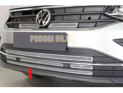 Защита радиатора для Volkswagen Tiguan 2020- chrome низ PREMIUM