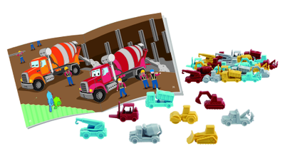 Материал счетный «Транспорт строительный» (32 шт. в 4-х пастельных цветах)