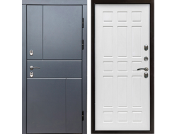 Дверь термо Сибирь Премиум Grey Спарта белое дерево